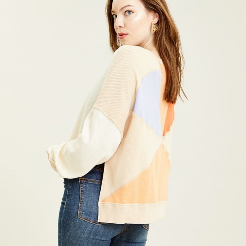 Free People FP Movement Beachy Lightweight Sweater with Side Slits